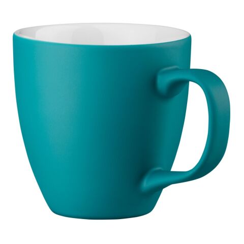 PANTHONY MAT. Becher aus Hydroglasur-Porzellan mit 450 ml Fassungsvermögen Türkis | ohne Werbeanbringung