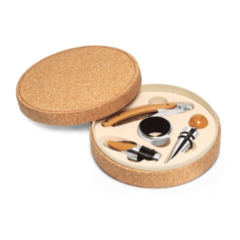 MORETO. 4-teiliges Weinset aus Bambus, Edelstahl und ABS