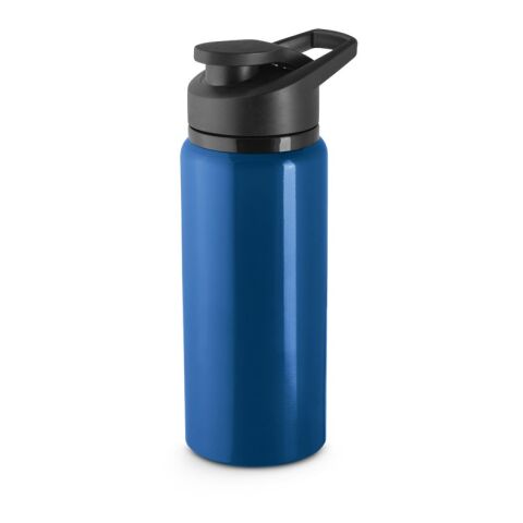 Nachhaltiger Werbeartikel SHAWN. Sportflasche aus 100% recyceltem aluminium 600 mL – Dunkelblau
