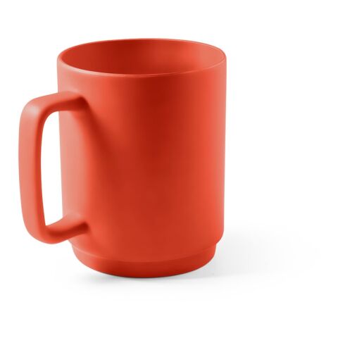 Werbegeschenk Kaffeebecher MIGHTY – rot – mit Logodruck 330 ml für die Büroküche