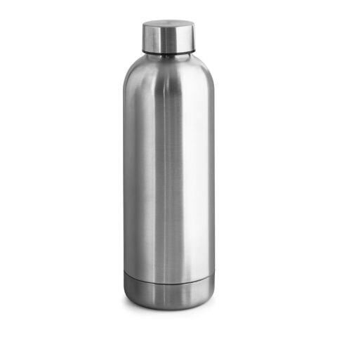 Kundengeschenk Thermosflasche ODIN METALLIC – satinsilber – mit Gravur 550 ml vakuumisoliert nachhaltig aus recyceltem Edelstahl für den Außendienst