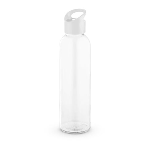 Werbeartikel PORTIS GLASS. Glasflasche mit PP-Verschluss 500 ml – Weiß