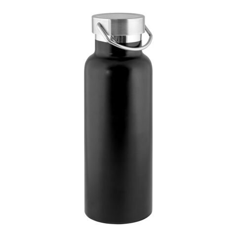 DUPLANTIS. Edelstahlflasche (90% recycelt) mit Vakuum-Isolierung 750 mL Schwarz | 1-farbiger Siebdruck