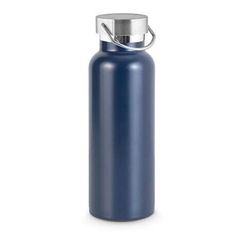 Werbeartikel DUPLANTIS. Edelstahlflasche (36% recycelt) mit Vakuum-Isolierung 810 ml – Dunkelblau – mit Logo bedruckt