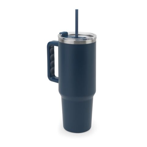 Werbeartikel Thermobecher JOYNER XL – dunkelblau – mit Logodruck 1300 ml nachhaltiger Edelstahl Reisebecher für das Mitarbeiter-Onboarding