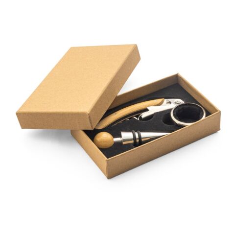 SAVORY. Weinset aus Bambus und Edelstahl Natur | ohne Werbeanbringung | Nicht verfügbar | Nicht verfügbar | Nicht verfügbar