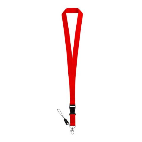 Werbeartikel ANQUETIL. Lanyard aus Polyester – rot – mit Logo bedruckt