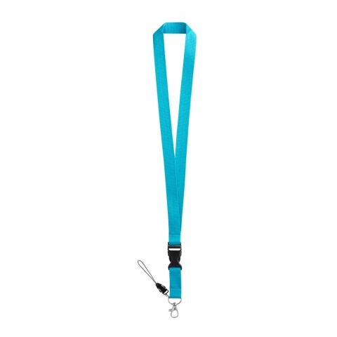 ANQUETIL. Lanyard aus Polyester Hellblau | ohne Werbeanbringung