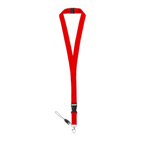 MURRAY. Lanyard aus Polyester (20 mm) mit einem Schlüsselband Rot | ohne Werbeanbringung