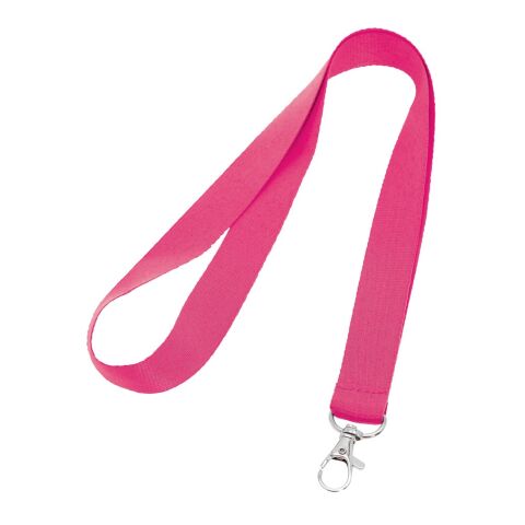 LARIAT. Lanyard aus Polyester mit 20mm Breite Rosa | ohne Werbeanbringung