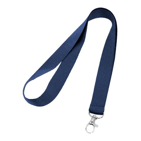 LARIAT. Lanyard aus Polyester mit 20mm Breite Blau | ohne Werbeanbringung
