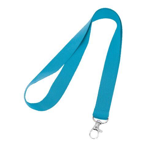 LARIAT. Lanyard aus Polyester mit 20mm Breite Hellblau | ohne Werbeanbringung