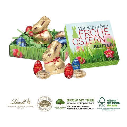 Osternest Mit Schokolade Von Lindt bunt | 4C Digital-/Offsetdruck
