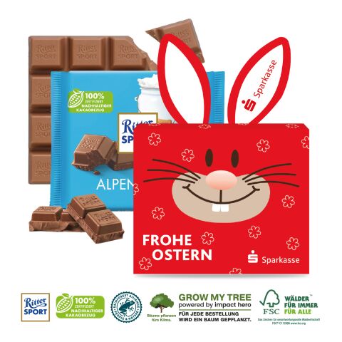 Schokotafel Ritter Sport „Osterhase” bunt | 4C Digital-/Offsetdruck