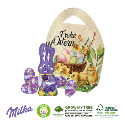 Premium Osterei Mit Schokolade Von Lindt bunt | ohne Werbeanbringung | Milka