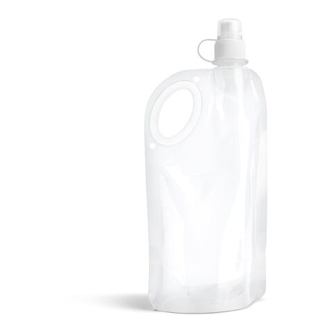 Werbeartikel HIKE. Faltbare Flasche aus PET, PA und PE 750 ml – Weiß – mit Logo bedruckt