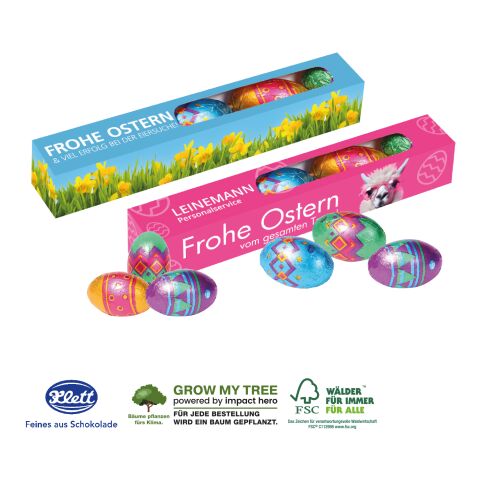 Eier Parade Mit Lindt Schokolade bunt | 4C Digital-/Offsetdruck | Klett