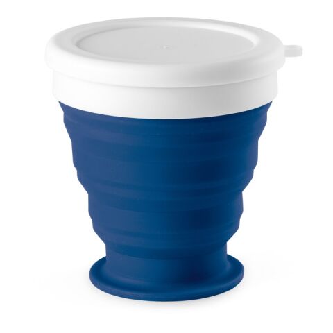 ASTRADA. faltbarer Reisebecher aus Silikon und PP 250 ml Blau | ohne Werbeanbringung | Nicht verfügbar | Nicht verfügbar | Nicht verfügbar