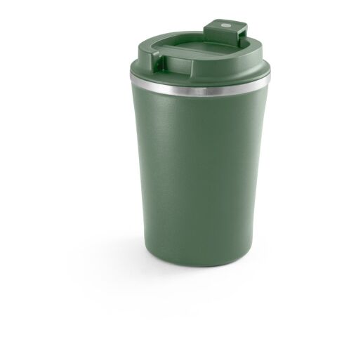 Werbeartikel PHELPS 470 ml Isolierbecher (Reisebecher) Edelstahl Vakuum-Isolation matte Oberfläche inkl. Geschenkbox – Khaki – mit Logo bedruckt