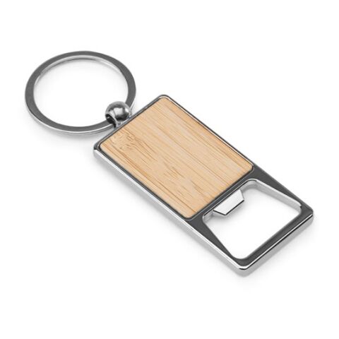 SYLVESTER. Schlüsselanhänger aus Eisen in rechteckiger Form mit Flaschenöffner