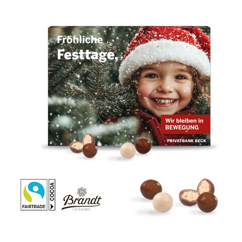 Wand-Adventskalender Mit Brand Knusperkugeln bunt | 4C Digital-/Offsetdruck