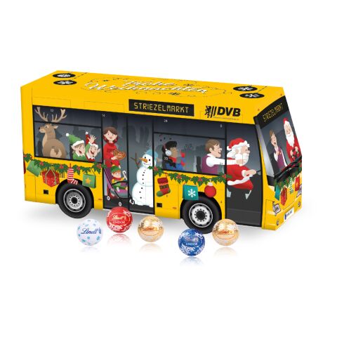 3D Adventskalender "Bus" mit Lindt Schokolade