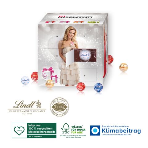 Adventskalender Lindt „Cube“ bunt | ohne Werbeanbringung