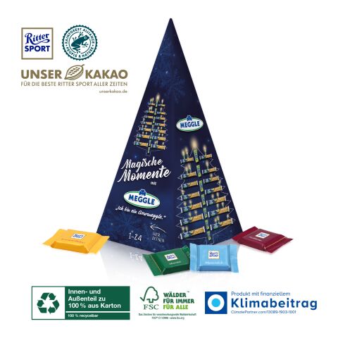 Karton-Adventskalender „Weihnachtspyramide“ Ritter SPORT 4C Digital-/Offsetdruck