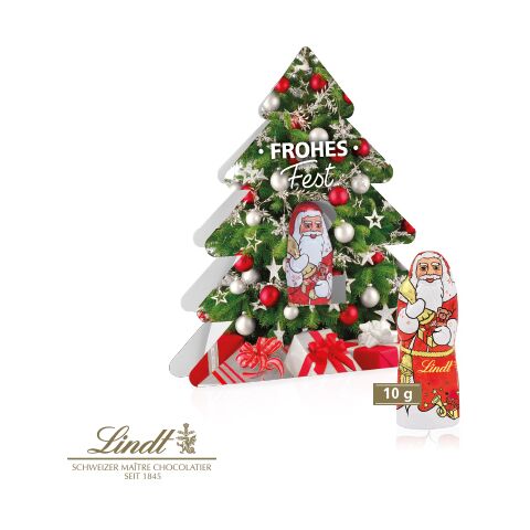 Weihnachtsbaum Mit Nikolaus bunt | 4C Digital-/Offsetdruck