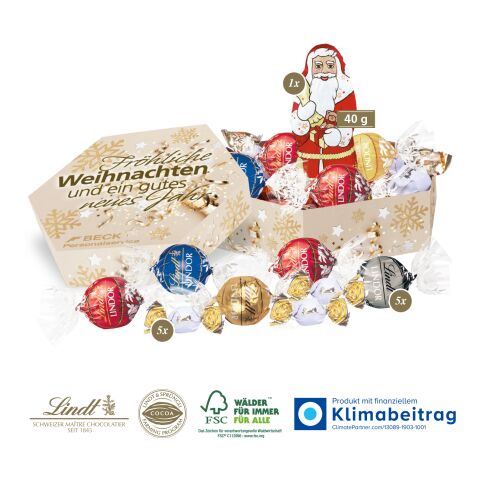 Süße Präsentbox Weihnachten „Maxi“ bunt | ohne Werbeanbringung