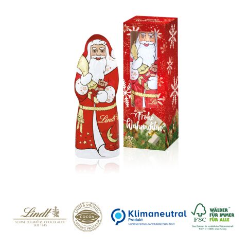 Weihnachtsmann von Lindt, 40 g, Klimaneutral, FSC®-zertifiziert 4C Digital-/Offsetdruck