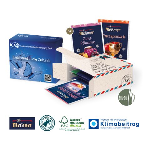 Premium-Tee von Meßmer in der Werbebox bunt | 4C Digital-/Offsetdruck