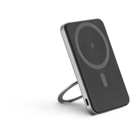 WARSHEL 5. Magnetische Powerbank mit 5'000 mAh Dunkelgrau | ohne Werbeanbringung | Nicht verfügbar | Nicht verfügbar