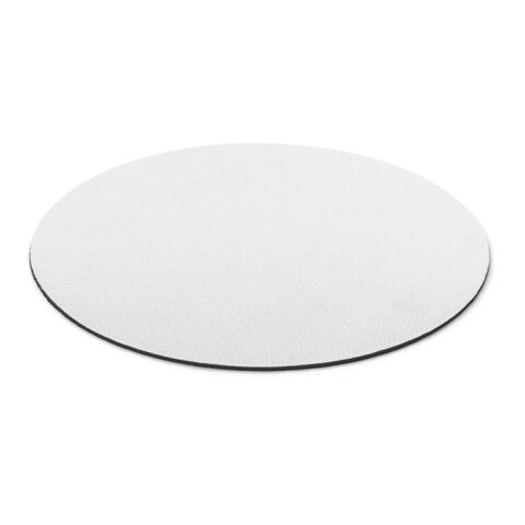 BLAIR ROUND. Rundes Mauspad mit Gummibasis weiss | ohne Werbeanbringung | Nicht verfügbar | Nicht verfügbar