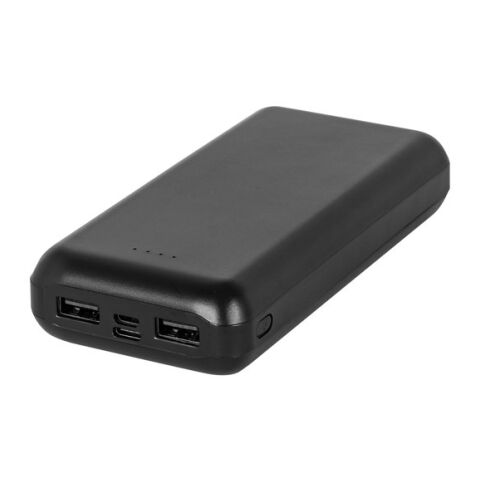 LEAKEY 20. Powerbank 20&#039;000 mAh aus recyceltem ABS (100% rABS) Schwarz | ohne Werbeanbringung