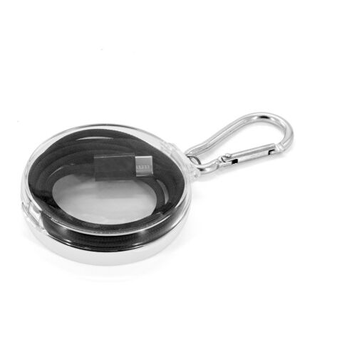 JEMISON. USB-C-zu-USB-C-Kabel mit geflochtenem Kabel (60 W), hergestellt aus ABS, Edelstahl, Aluminium und Polyester schwarz