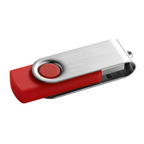 Werbeartikel CLAUDIUS 16GB. USB-Stick mit Metallclip 16 GB – rot – mit Logo bedruckt