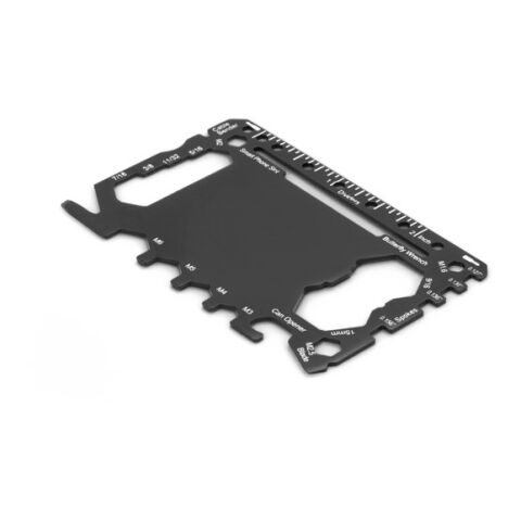 PEEBLES. Multifunktionskarte aus Edelstahl mit 20 Funktionen