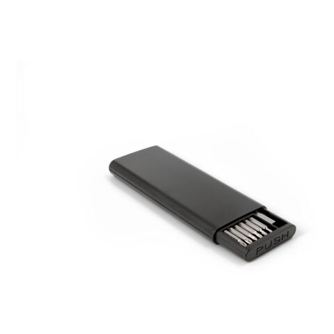 ATOM. Schraubendreher-Set mit verschiedenen magnetischen Spitzen aus Carbonstahl