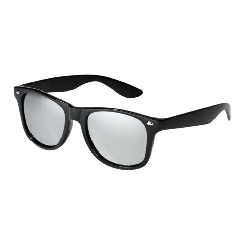 NIGER. Sonnenbrille aus PC mit gespiegelten Brillengläsern Schwarz | ohne Werbeanbringung