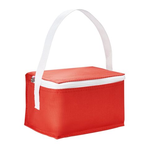 Werbeartikel JEDDAH. Kühltasche 3 L aus 600D – rot – mit Logo bedruckt