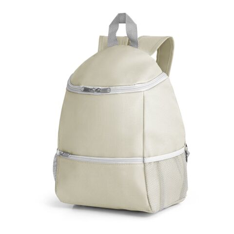 Werbeartikel JAIPUR. Kühlrucksack 10l aus 600D Polyester – Hellgrau – mit Logo bedruckt