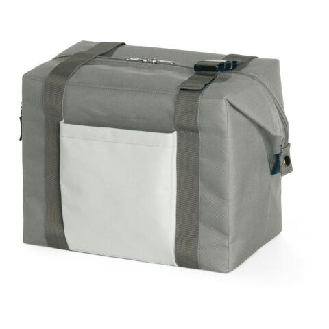 Werbeartikel PHILADEL. Kühltasche 16 L aus 600D Polyester – grau – mit Logo bedruckt