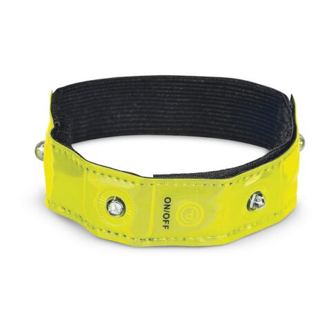 VISIBLE. Armband, reflektierend mit 4 roten LEDs Gelb | ohne Werbeanbringung | Nicht verfügbar | Nicht verfügbar | Nicht verfügbar
