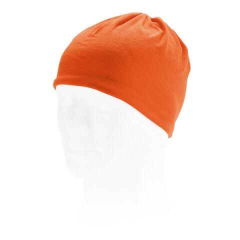 Werbeartikel Multifunktionstuch CHARLOTTE – orange – mit Logo bedruckt für Sommer-Promotions 250 x 470 mm aus Mikrofasern
