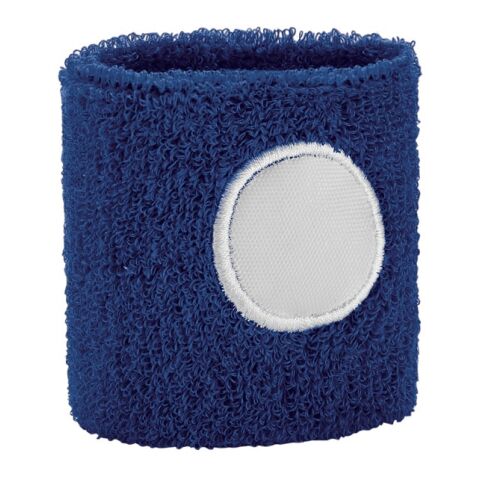Werbeartikel KOV. Elastische Polyester-Manschette – blau – mit Logo bedruckt