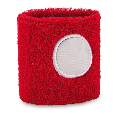 Werbeartikel KOV. Elastische Polyester-Manschette – Rot – Handschuhe mit Logo bedruckt