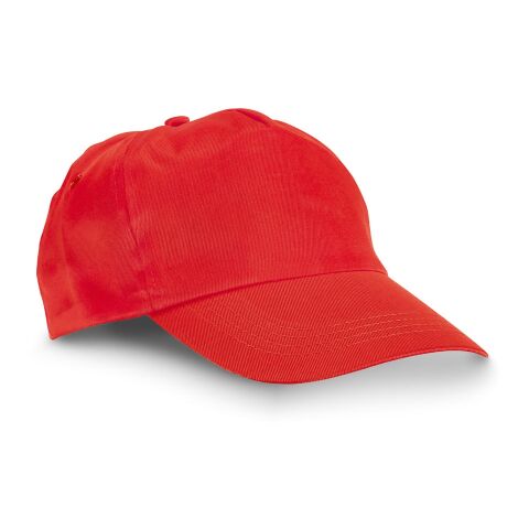 Werbeartikel RUFAI. Kappe aus 100% Baumwolle – Rot – Cap / Kappe mit Logo bedruckt