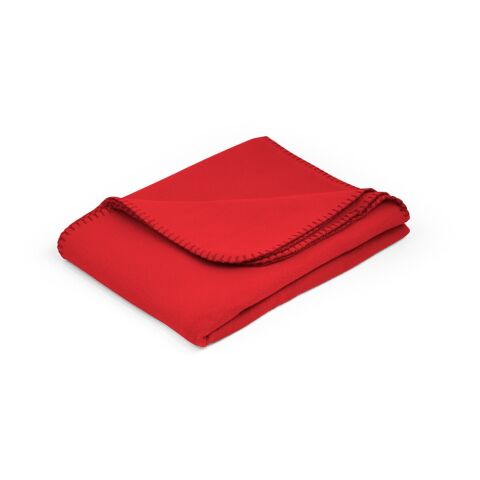 Werbeartikel Picknickdecke GALLIOT – rot – mit hochwertigem Stick 1500 x 1200 mm aus nachhaltigem rPET für das Sommerfest