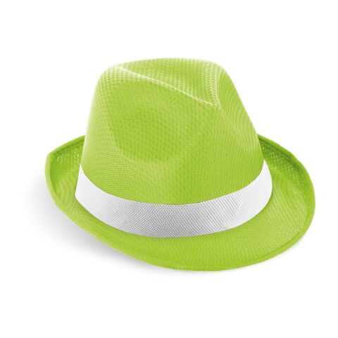 MANOLO POLI. Hut aus PP mit weißen Band aus Polyester